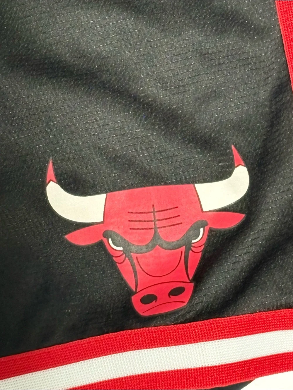 NBA Black, Red & White Chicago Bulls Basketball Shorts